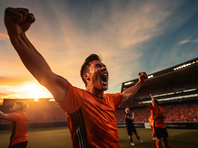 沃尔科特在澳大利亚与当地枪手球迷一起庆祝道曼的进球